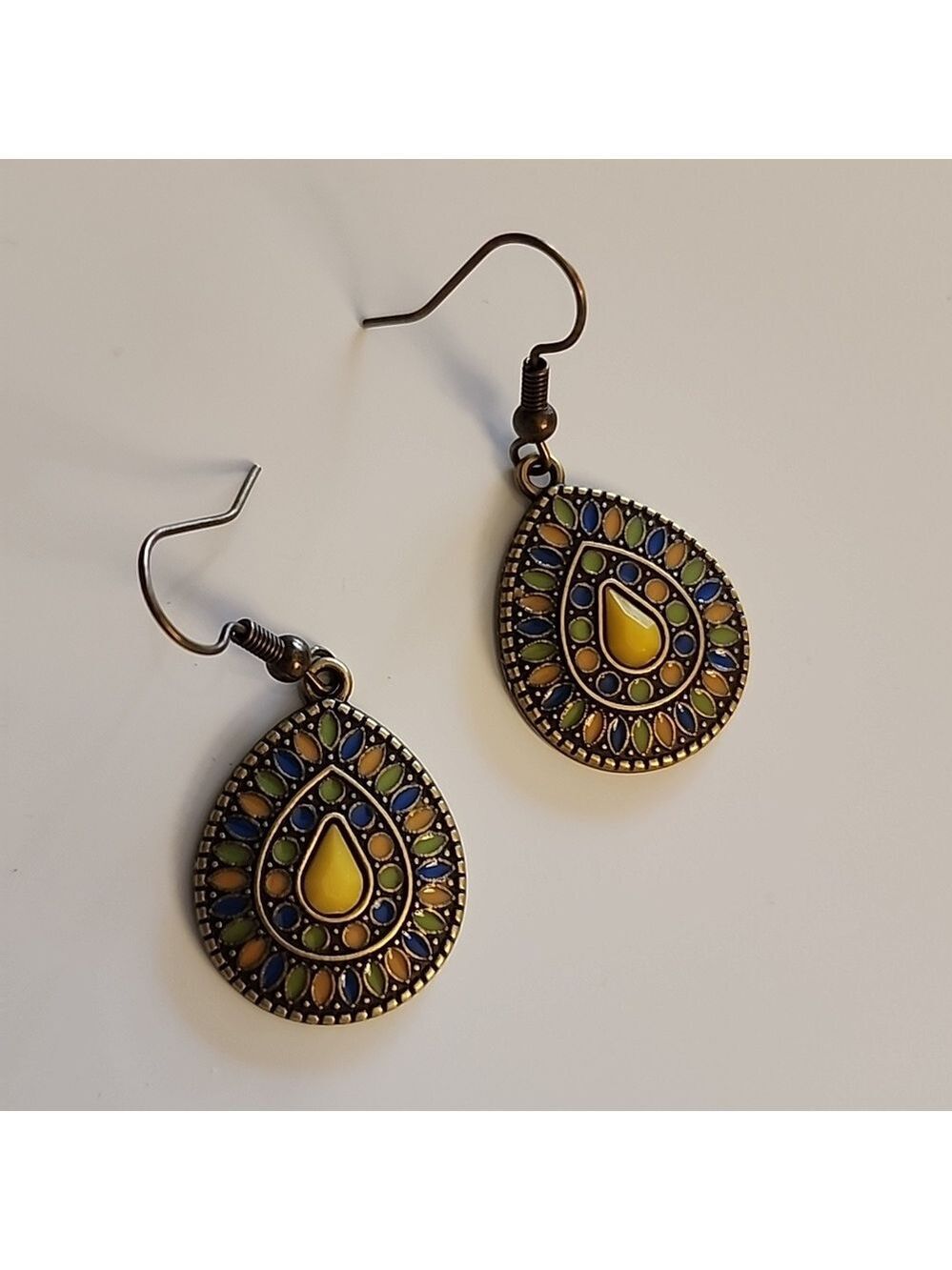Boho Mini TEARDROP EARRINGS Yellow ER